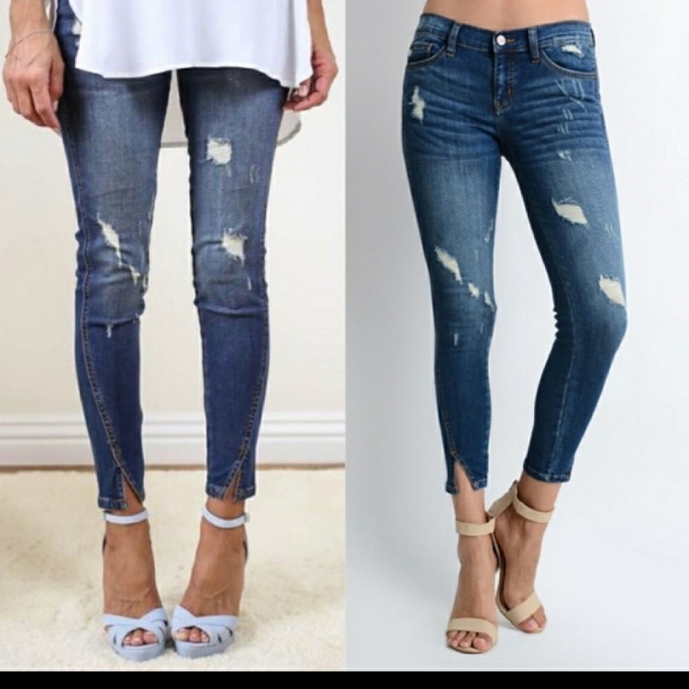 ♨New! Distressed skinny jeans